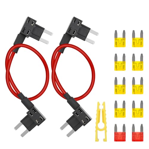 Nilight Fuse Adapter TIPM Bypass 20A 14AWG for 2007-2016 Chrysler/Dodge Ram - color: 2PCS Mini TIPM Bypass Cable