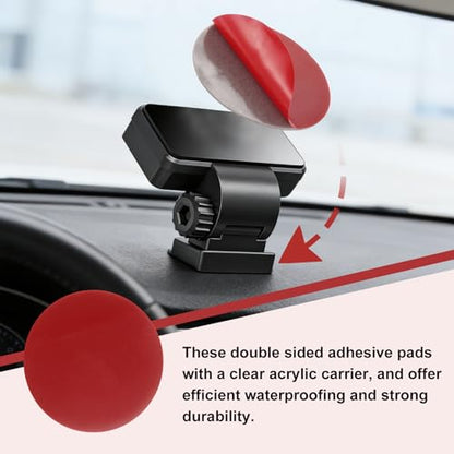 40 Pcs Double Sided Adhesive Pads, 1.38" / 0.98" Dia Dash Cam Sticky Pads Self-Adhesive Round Mounting Foam Tape Waterproof & Heat Resistant for Car Walls Picture Home Decor, Red - size: 1.38" / 0.98" Dia