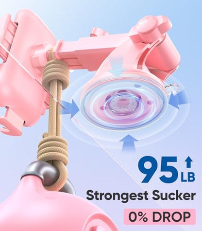 VICSEED Stable Car Phone Holder [Upgraded Strongest Suction, Won't Break] - color: Hot Pink