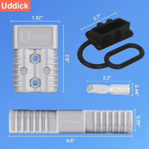 175A Battery Quick Connector with Dust Cover,Battery Quick Disconnect Wire Harness Plug Kit for Car Forklift Motor Winch Trailer（4PC 1/0AWG 4Covers - size: 4PC 1/0AWG 4Covers