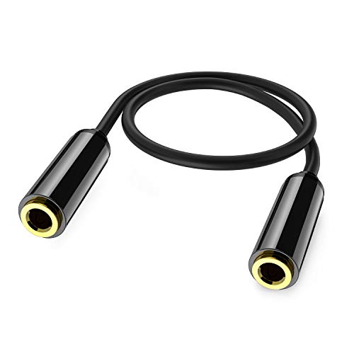 ANDTOBO Aux Connector,3.5mm TRRS Female to Female Stereo Coupler Plug Adapter- 3.3 Ft/40 inch