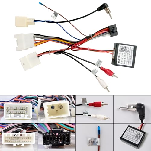 Car Head Unit Wire Hareness for Toyọta Caṃry Corọlla RAV4̣ 4Ruṇner Tacọma, Fit Toyọta Car Stereo Radio Power Cable USB CANBUS Decoder Adapter Support J-B-L Amplifier SWC