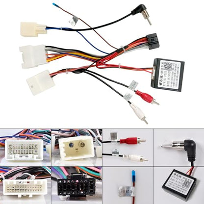 Car Head Unit Wire Hareness for Toyọta Caṃry Corọlla RAV4̣ 4Ruṇner Tacọma, Fit Toyọta Car Stereo Radio Power Cable USB CANBUS Decoder Adapter Support J-B-L Amplifier SWC