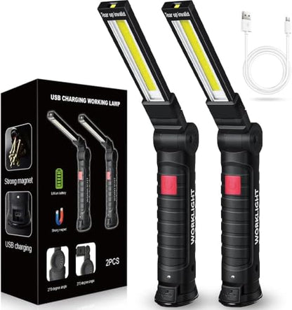 Tool Gifts for Men Him Dad Husband LED Rechargeable Work Light for Mechanic - color: Black