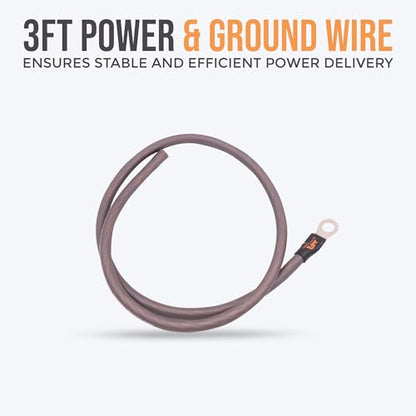 Elite Audio 4 Gauge Amplifier Wiring Kit, 2000W CCA Amp Install Kit – EA-PRMK2 - size: 4 Gauge (Full Size ANL)