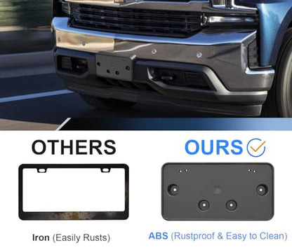 Front License Plate Frame for Chevy Silverado 1500 2019-2022 - size: For Chevy Sliverado 1500 2019-2022