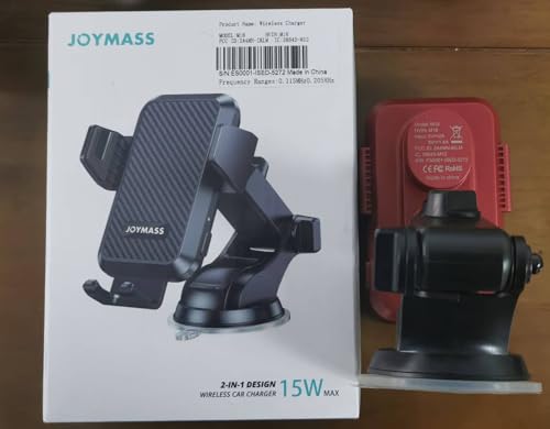 JOYMASS Wireless Car Charger, Phone Holders for Your Car, 15W Auto Clamping Phone Mount Car Accessories for iPhone 16 15 14 13 12 Mini Pro Max 11, Samsung Galaxy S24 Ultra S23 S22+ Note 20, etc - Red - color: RED