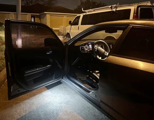 iJDMTOY Xenon White 18-SMD Full LED Under Side Door Courtesy Lights, Footwell Lights, Compatible with Dodge Charger Challenger Dart Stratus Magnum Avenger, Chrysler 200 300 Sebring - style: Xenon White