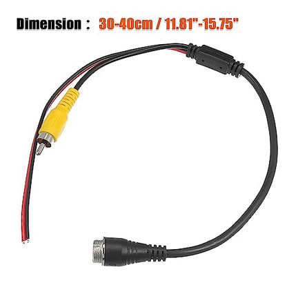 X AUTOHAUX Car Camera Adapter 4 Pin to RCA M12 Male to AV Male 1pcs