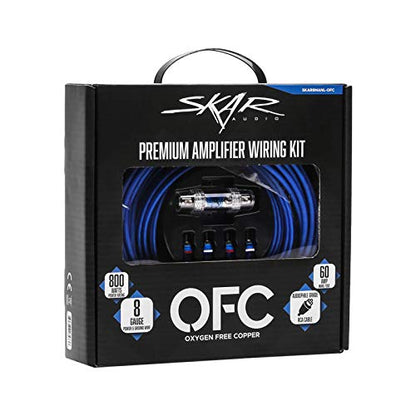 Skar Audio 8 Gauge OFC Complete Amplifier Installation Wiring Kit, SKAR8MANL-OFC - size: 8 Gauge (OFC)