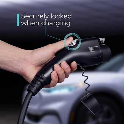 Lectron Level 1 J1772 Charger (WiFi Version) - 120V, 15 Amp, NEMA 5-15 Plug, 16 ft Extension Cord - Portable Electric Car Charger for J1772 Evs - size: 15A NEMA 5-15 with APP