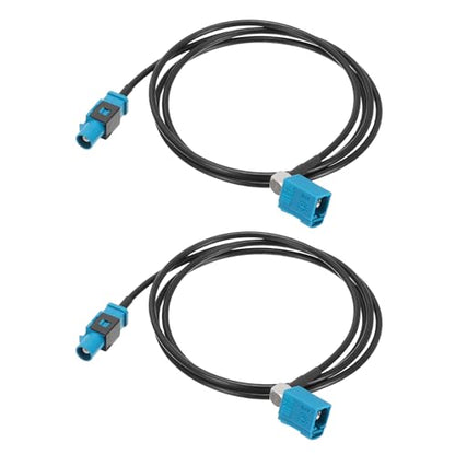 uxcell 2Pcs Antenna Extension Cable, 3.3ft/1m Longer Fakra-Z Male to Right Angle Fakra-Z Female RF Coax Cable for Car Stereo Head Unit GPS Navigation FM AM Radio RG174 - size: 3.3ft/1m