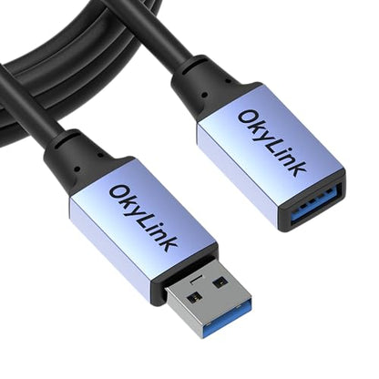 OkyLink USB 3.0/3.2 Gen 1 Extension Cable A to A, Male-Female 5Gbps 6.5ft - color: USB3.0(5Gbps), size: 6.5ft (2m)
