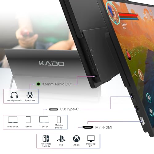 Kado Dual Portable 2-Pack 15.6'' FHD 1080p Ultra-Slim Laptop Monitor - size: Kickstand 2-Pack