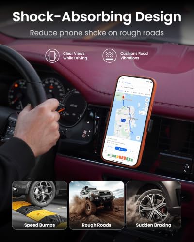 VENTION Car Vent Phone Mount for MagSafe, Strong Magnetic Car Phone Holder with Shock Absorption & Scratch Prevention, 360° Rotatable Auto Phone Mount for iPhone 17/16/15/14Pro Max, Galaxy, Google