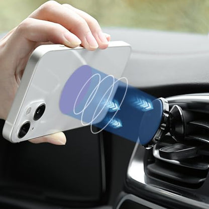 Phone Magnets for Back of Phone, Universal Metal Plates, 2 Rectangular and 2 Round with Adhesive, car Phone Magnets (Purple) - color: A Purple