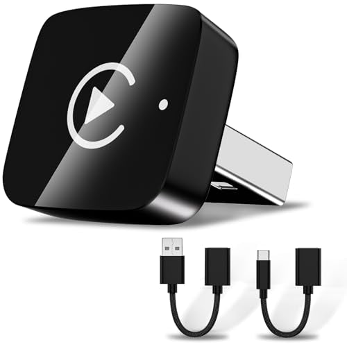 2 in 1 Wireless CarPlay and Android Auto Adapter for iPhone Plug&Play Mini