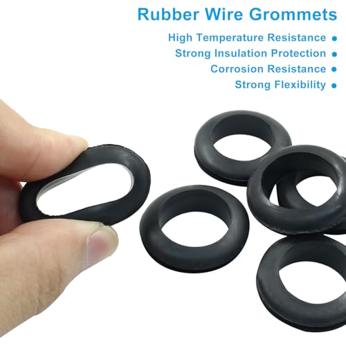 24 Pcs Rubber Grommet, 3/4" ID 7/8" Hole, Black - color: Black, size: 20mm (3/4 inch)-24pcs