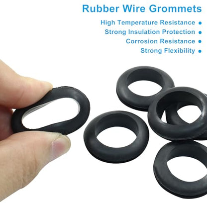 24 Pcs Rubber Grommet, 3/4" ID 7/8" Hole, Black - color: Black, size: 20mm (3/4 inch)-24pcs
