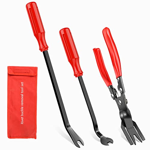 Nilight 3PCS Clip Pliers Set & Fastener Remover Auto Trim Removal Tool Kit - color: 3pcs Fastener Remover