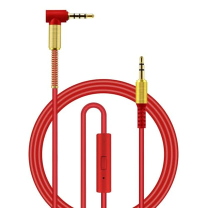 3.5mm to 3.5mm Male Audio Cable, 90 Degree Right Angle Compatible for Smartphones Tablets and Speakers [3 Pack] (Red)