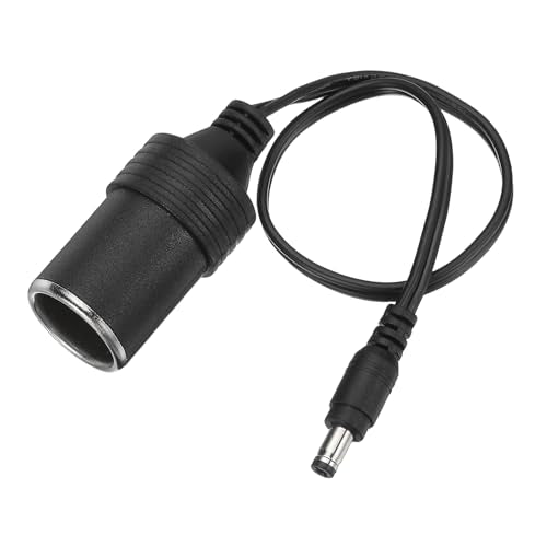 MECCANIXITY DC 5.5mm x 2.1mm Male to Female Cigarette Lighter Plug Adapter, 37cm 12V Cigarette Lighter Power Supply Cable for Car Charger Car Refrigerator, Silver - size: 37cm