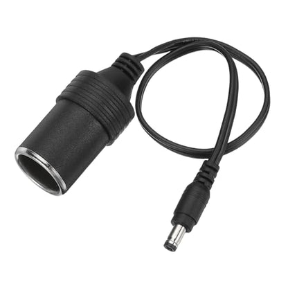 MECCANIXITY DC 5.5mm x 2.1mm Male to Female Cigarette Lighter Plug Adapter, 37cm 12V Cigarette Lighter Power Supply Cable for Car Charger Car Refrigerator, Silver - size: 37cm