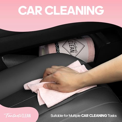 Fantasticlean Microfiber Cleaning Cloth Roll 240Pack, Pink and Light-Purple - color: 2pink 2light-purple