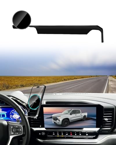 SKYLOTEC Magnetic Charger Phone Mount for 2022-2026 Chevy Silverado 1500 - color: Magnetic Wireless Charger, size: Silverado 2022-2025 (13.4 inch screen)