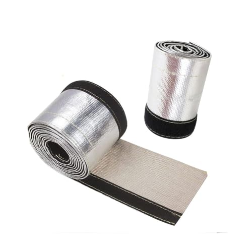 Wire Heat Shield Sleeve Aluminized Heat Shroud Heat Sleeving Fuel Line for Ultimate Heat Protection Hose Wire Sleeving,1/2" I.D.X10FT with 10PCS Stainless Steel(304) Cable Metal Ties-Silve - color: Silver, size: 1/2" I.D.X10FT