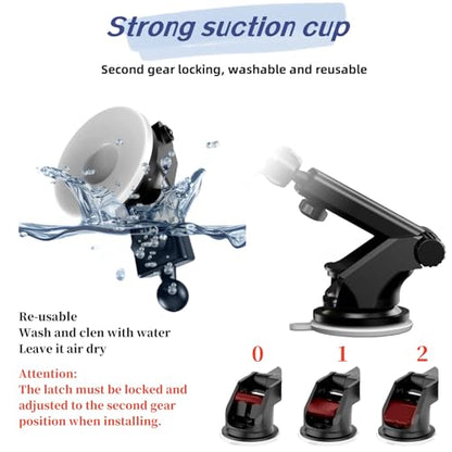 Carplay Mount with Scrwes Flexible Suction Cup Bracket for 7"/ 9"/ 10.26" Car Android Auto Screen Upgraded Windshield Dashboard Suction Cup Mount - size: Screws Bracket