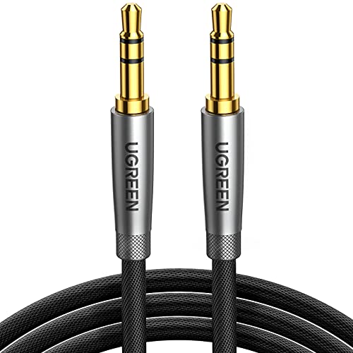 UGREEN 3.5mm Audio Cable, Nylon Braided, Male to Male, Hi-Fi Sound, 10FT - size: 10 feet