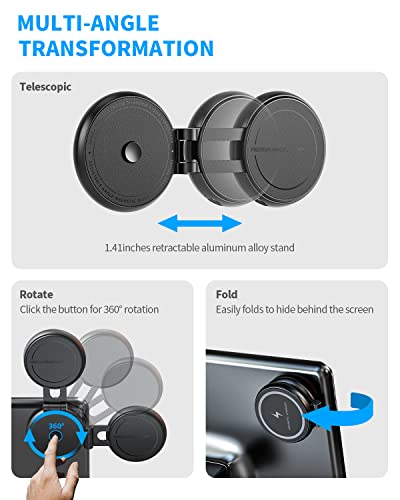 Fast Charging Wireless Car Charger Mount, Magnetic Foldable Car Phone Holder for Tesla Model 3/Y Designed for MagSafe Compatible with iPhone 12/13/14 Series - color: Wireless Charge Version