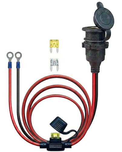 16.4FT 13AWG 12V Waterproof Cigarette Lighter Socket Power Outlet - size: 16.4FT(5m)