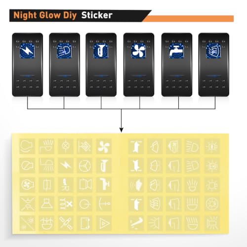 Nilight 3 Gang Rocker Switch Panel with 4.8 Amp Dual USB Charger Voltmeter Night Glow Stickers Waterproof 12V 24V DC Switches for Cars Trucks Boats RVs, 2 Years Warranty,Blue - color: Blue, size: 4 Gang Dual USB