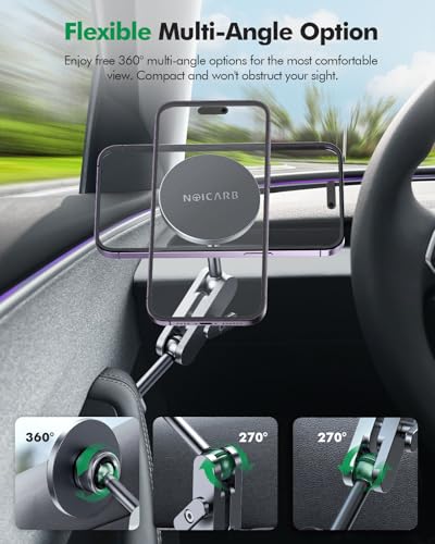 Mag-Safe Phone Mount for Tesla Model 3 2024 2025 – Exclusive Door-Install Magnetic Car Mount for iPhone 16/15/14/13/12, Accessories for Tesla Model 3 Highland - size: 2025-2024 Model 3 Highland, Driver's Side