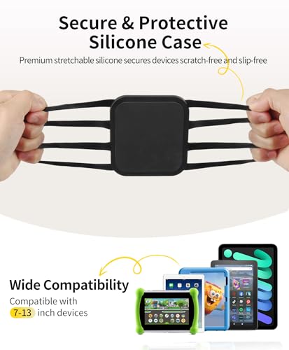 FANGOR Tablet Holder for Car - [3 in 1 Adjustable Extension Arm] Upgraded iPad Holder for car Backseat with Holding Net, Road Trip Essentials for Kids, for 7-13" iPad Pro, Air, Mini, Galaxy, Fire HD - size: 1 Pack - fit for 7-13" tablet