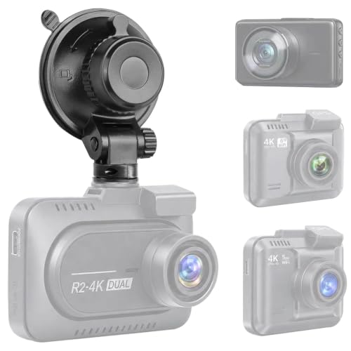 Sportway S503 Suction Cup Dash Cam Mount Holder (5th Gen) with 3pcs 360 Rotating Joints for Rove R2-4K, R2-4K PRO, R2-4K Dual Series, Nexar Z-Edge Kingslim iiwey NIUTA and Most Other Car Dash Camera