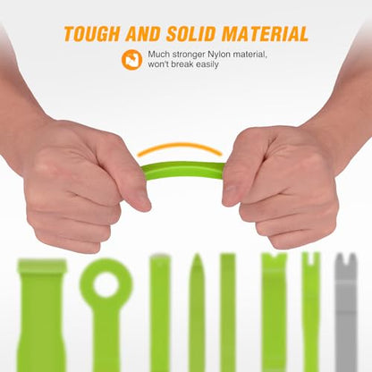 GOOACC 9PCS Auto Trim Removal Tool Kit Green - color: 9pcs Trim Removal Tool Green