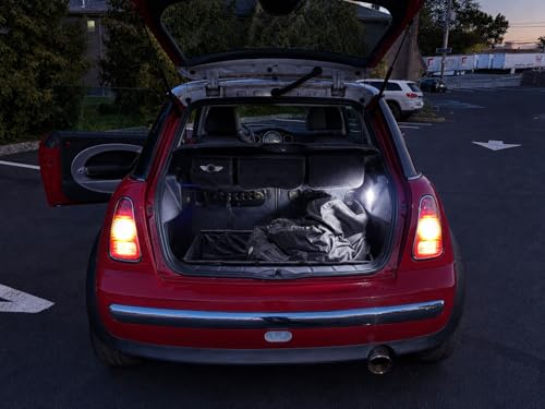 iJDMTOY Super Bright 2W High Power Xenon White Full LED Luggage, Glove Box, Cargo Area Light Assembly Compatible With BMW E30 E36 3 Series, E34 5 Series MINI R50 R52 R53, etc - style: Xenon White