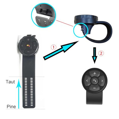 Bluetooth Media Controller for Phone Music Volume, Mobile Phone Car-Mounted Music Remote Control, Answer the Phone, Compatible with Android and Apple Devices - Easy Installation, Used in Cars