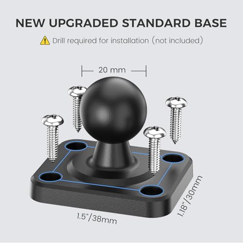 OHLPRO Tablet Mount for Truck - Heavy Duty Drill Base Tablet Holder for Car Dashboard, iPad Holder for All 5"-13" iPad Pro Samsung Galaxy Kindle fire Tablets and Car Wall etc. - 8-inch Arm - size: 8-inch Plastic Arm