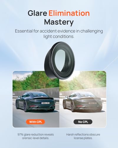 70mai Magnetic CPL Filter for 4K Omni X800 Dash Cam - Anti-Glare Polarizing Lens with Snap-On Design, Scratch-Resistant & Enhance Clarity (for X800 Only)