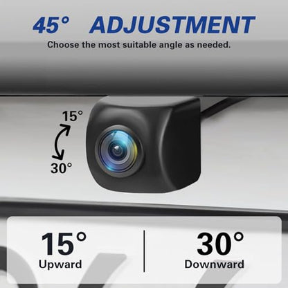 License Plate Backup Camera with 5in Monitor, 170 Degree Wide Angle DIY Grid Lines Waterproof Reverse Rear View Camera Systems for Truck Car Trailer SUV - size: 5''+License plate camera