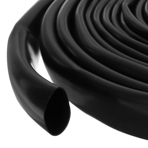 MECCANIXITY 5m PVC Cable Sleeve Tubing, 16mm 5/8" PVC Tube Black Cord Organizer Wire Shielding Sheathing Wrap - size: 5m x 16mm