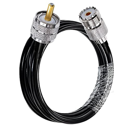 TUOLNK CB Coax RG58 UHF Male to Female Extension Cable - Low Loss Antenna PL-259 Jumper for CB Radio Ham Radio 6.6ft(2M) - size: 6.6ft