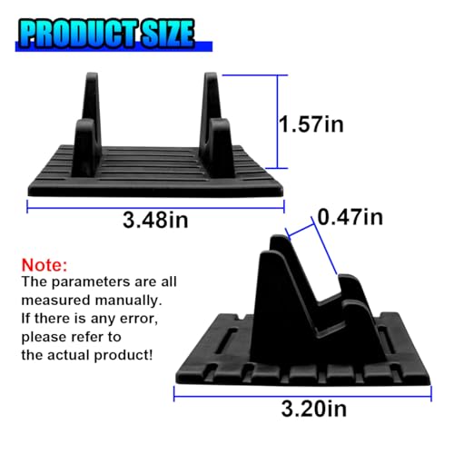 2PCS Car Phone Holder, Anti-Slip Silicone Dashboard Cellphone Mat, Waterproof Vehicle GPS Device Mount Pad, Universal Compact Auto Interior Mobile Phone Holders (Black) - color: Black