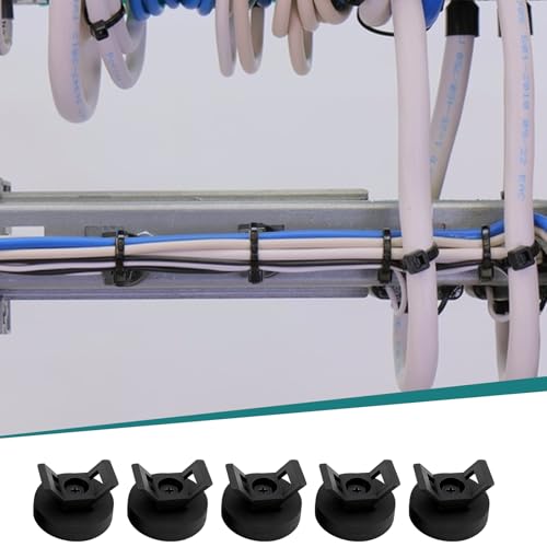 2026 Upgraded Magnetic Zip Tie Mount Base 20PCS with Zip Ties, Rubber Coated 22mm Cable Clips, 7.7lb Strong Magnet Wire Holder, Heavy Duty Cable Management for Car, Home, Office, Workshop