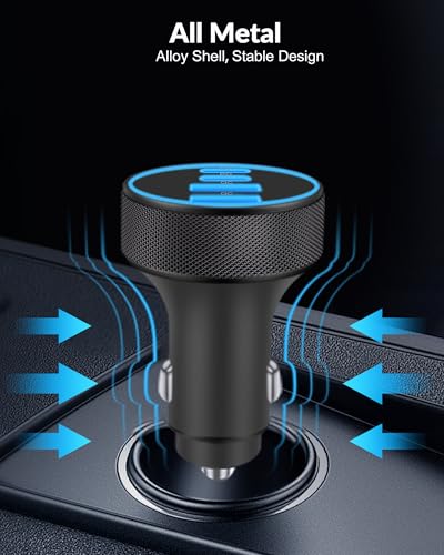 2 Pack Car Charger USB C, 4 in 1 90W Fast Charging 4-Port Car Phone Charger - style: 2 Pack
