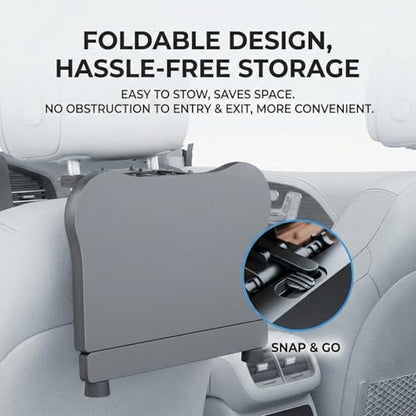Car Back Seat Tray Table with Expandable Tray - 2-Sided Car Desk for Kids & Adults, Extra Wide & Sturdy Headrest Mount with Non-Slip Pad, Tablet/Laptop Holder for Road Trip, Eating, Working, Gaming - color: Mechanical back table board